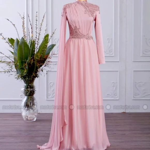 Modest dress evening gown